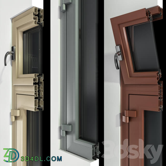 Stained aluminum doors