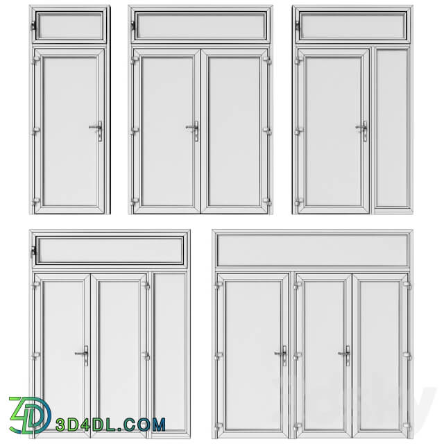 Stained aluminum doors