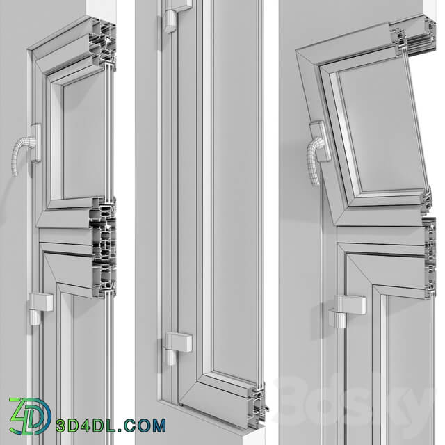 Stained aluminum doors