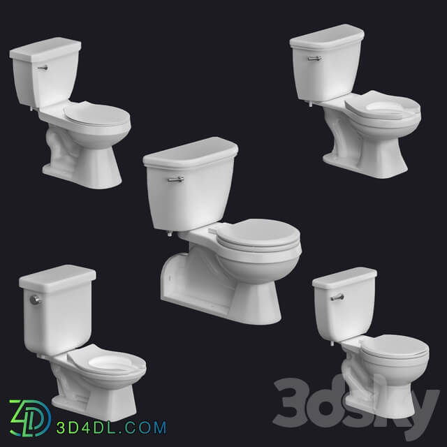 Proflo Toilet bowl and flash tank