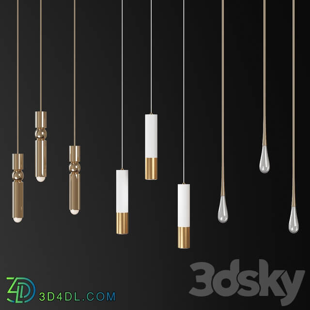 دانلود آبجکت Pendant light Fulcrum Light Gold Lee Broom | مرجع دانلود ...