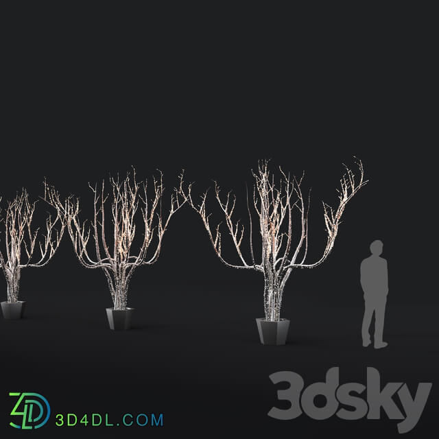 Outdoor lighting installation 3D model