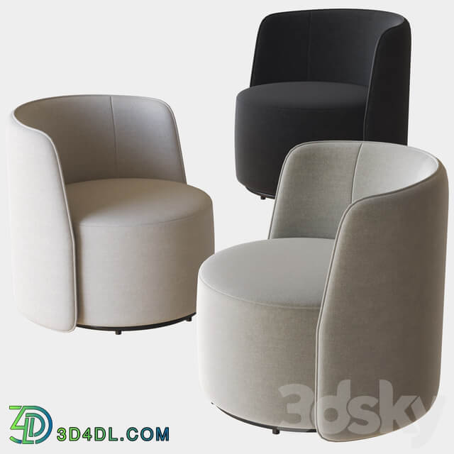 chloe swivel armchair ditre italia