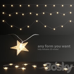 Other decorative objects Editable garland lights set 6 