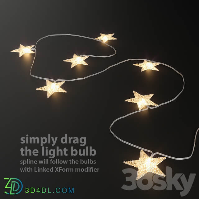 Other decorative objects Editable garland lights set 6