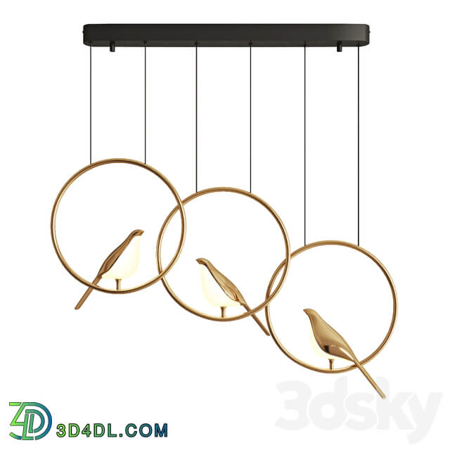 Pendant light Ring and Bird Pendant Lamp NOMI