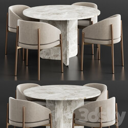 Table Chair Coco Republic PORRO Dinning Set 