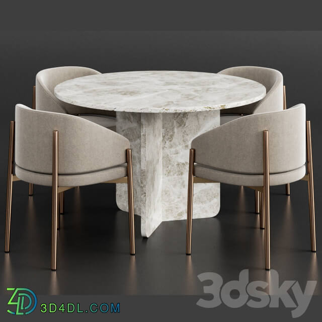 Table Chair Coco Republic PORRO Dinning Set