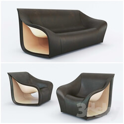 Split Sofa and Chair by Alex Hull 