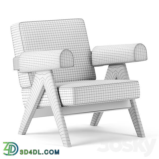 053 Capitol Complex Armchair by Pierre Jeanneret