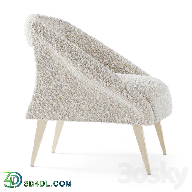 Retro Barrel Chair Fur Chair