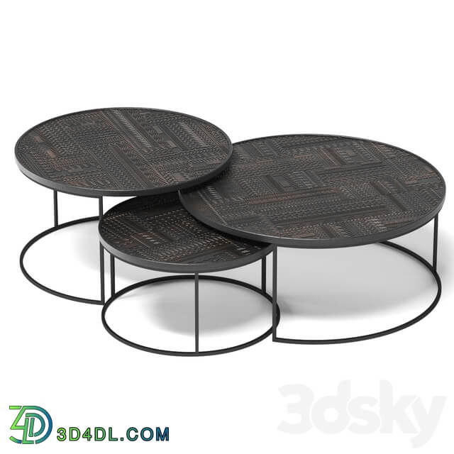 Tabwa Coffee table set by ETHNICRAFT