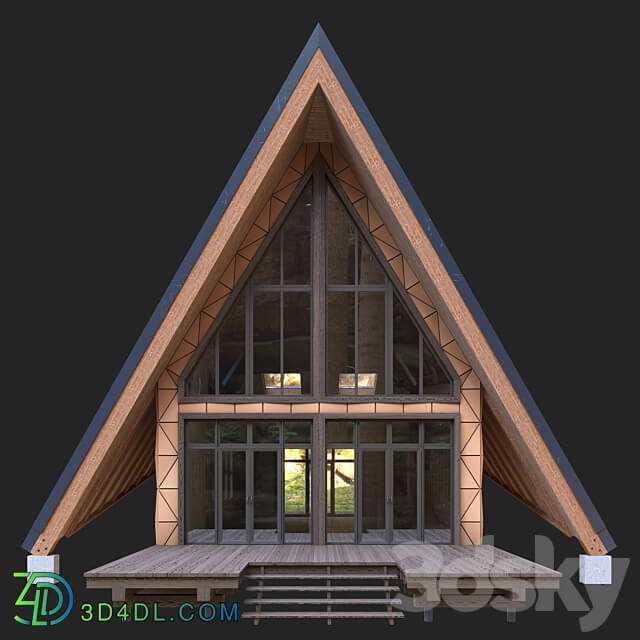 Modern house in the woods 3D Models