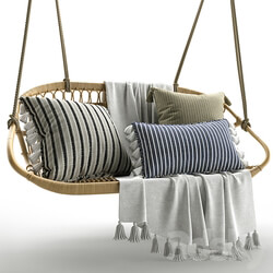 Other soft seating Hanging Rattan Bench Serena Lily 