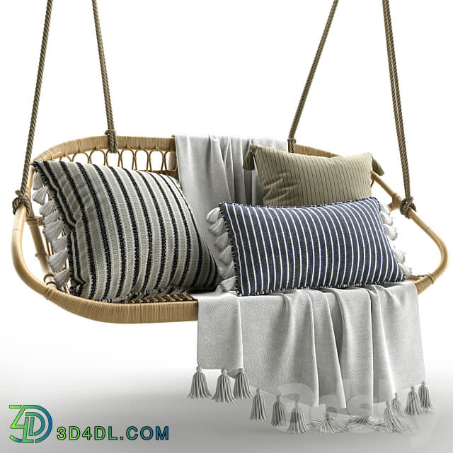 Other soft seating Hanging Rattan Bench Serena Lily