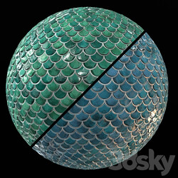 Teal Tile PBR Material 09 