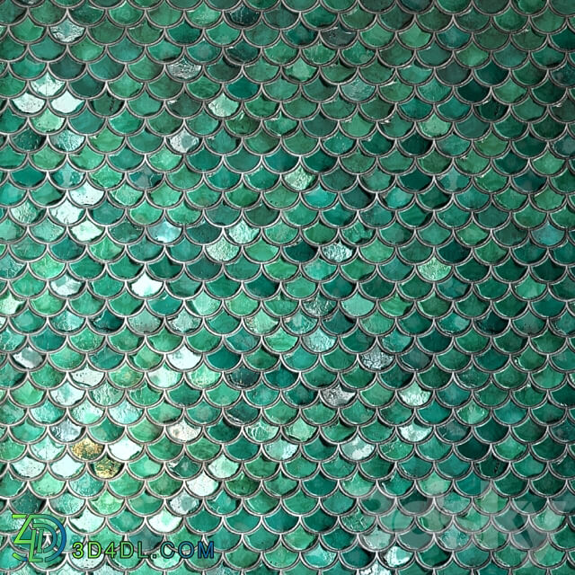 Teal Tile PBR Material 09