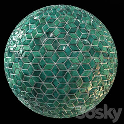 Teal Tile PBR Material 10 