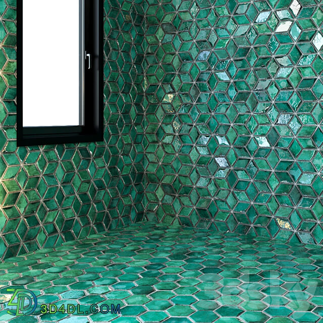 Teal Tile PBR Material 10