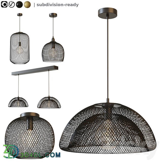 Pendant light Pendant Lights Lucide Mesh