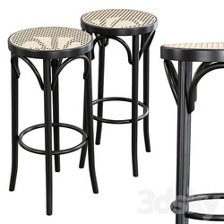 Pamono Mid Century Cane Bentwood Stools by Michael Thonet 