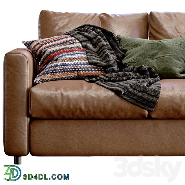 Leather sofa Ikea Vimle