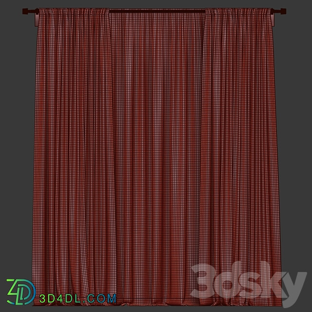 Curtains with tulle