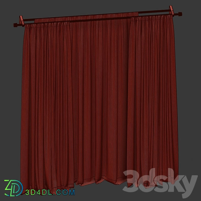 Curtains with tulle