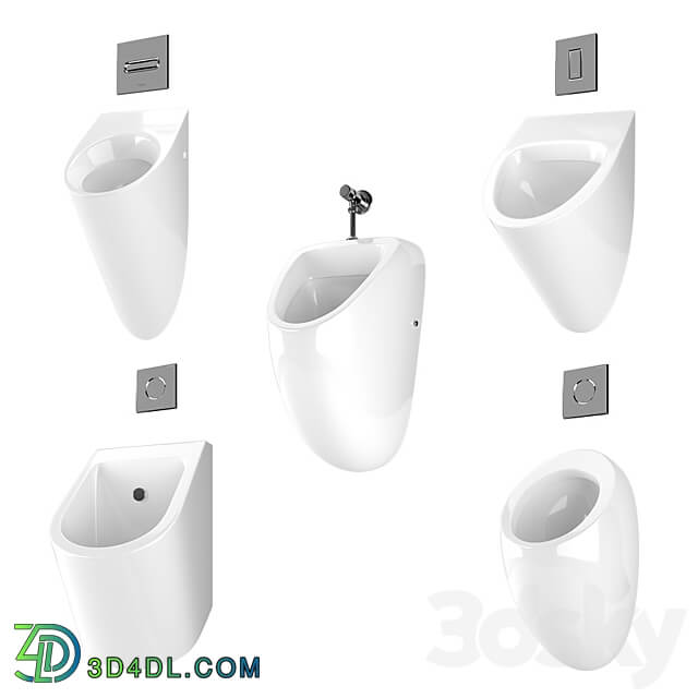 Urinal with flush buttons 2 set