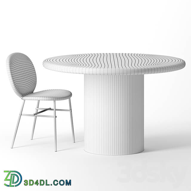 Table Chair Dume Pedestal Table by Kelly Wearstler