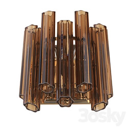 Garda Decor Amber glass wall lamp 