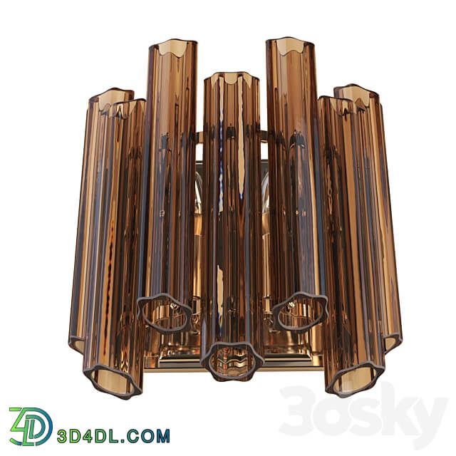 Garda Decor Amber glass wall lamp