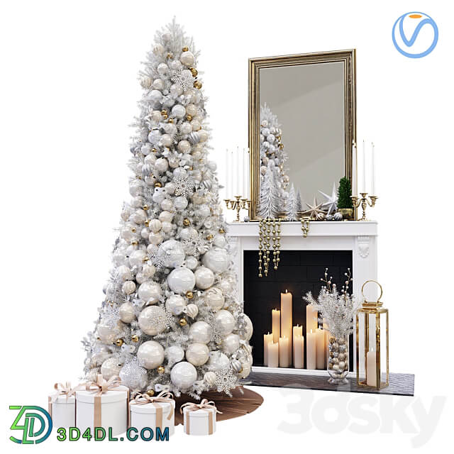 Christmas Decorative set sk 2 Vray 