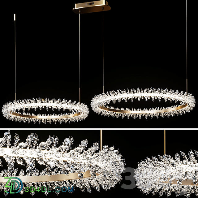 Pendant light Crystal Ring Luxury Combination Led Chandelier Thera Line