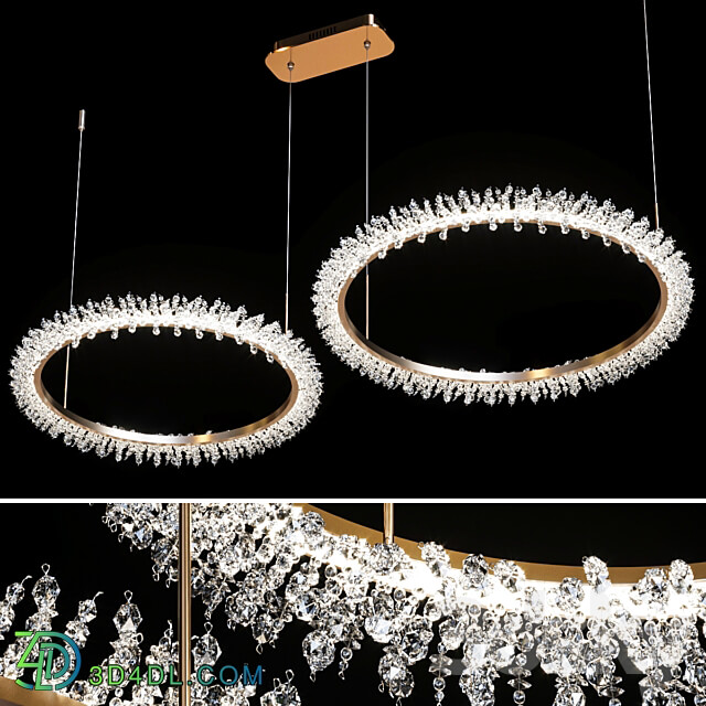 Pendant light Crystal Ring Luxury Combination Led Chandelier Thera Line