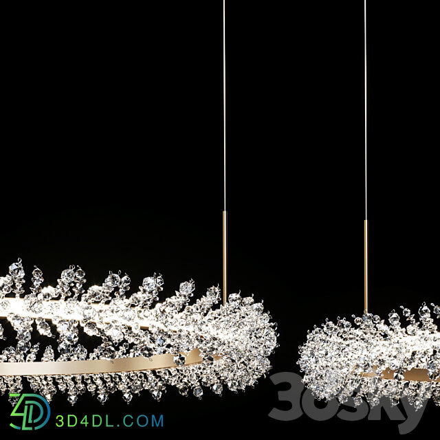 Pendant light Crystal Ring Luxury Combination Led Chandelier Thera Line