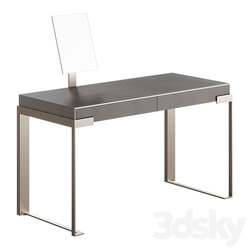 Fendi Aura Lady Desk with Mirror Charcoal Fiddleback Sycamore  