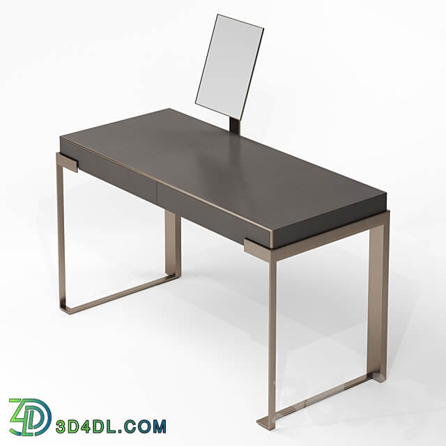 Fendi Aura Lady Desk with Mirror Charcoal Fiddleback Sycamore 