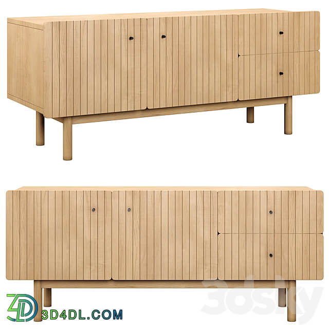 Sideboard Chest of drawer Groove oak TV cabinet