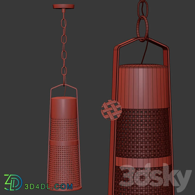 Pendant light Hanging rattan lamp H400 Hanging rattan lamp