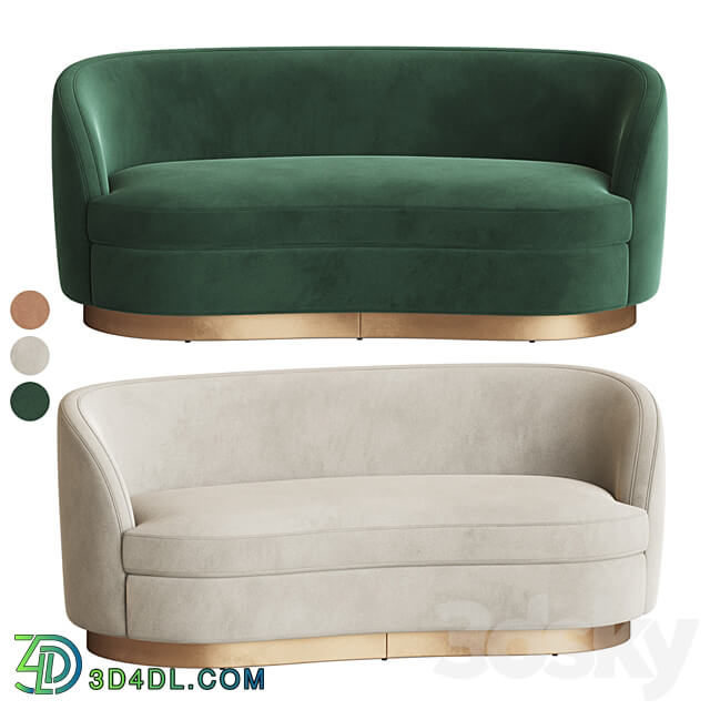 Tropez Velvet Petite Sofa