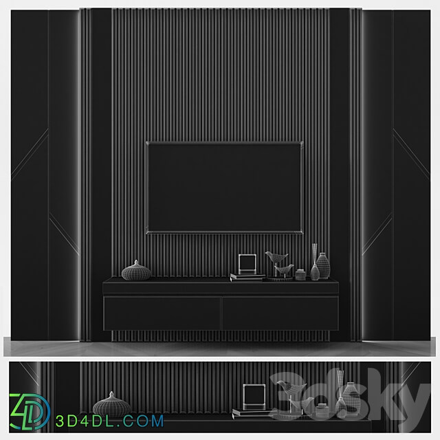 Modern TV Shelf set15