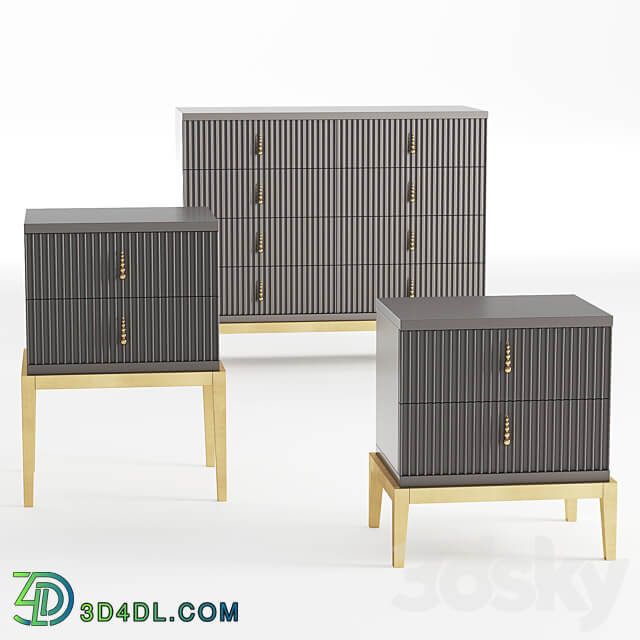 Sideboard Chest of drawer Furniture set Cavio Casa Sidney collection