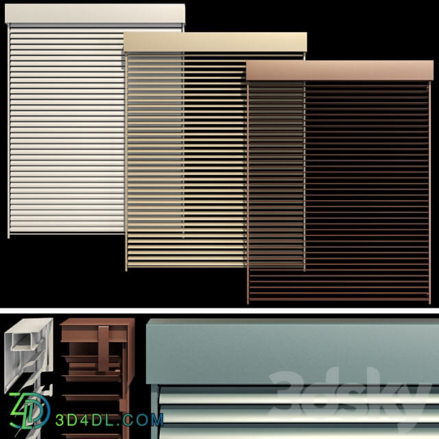 Metal blinds for windows and doors