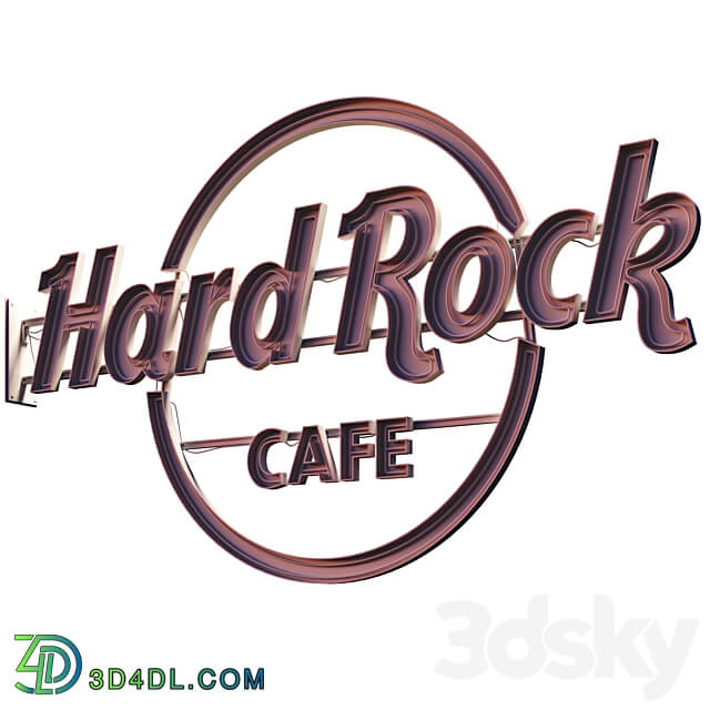 Facade element Hard Rock cafe neon sign