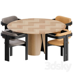 Table Chair Dinning Set by Gallotti Radice 