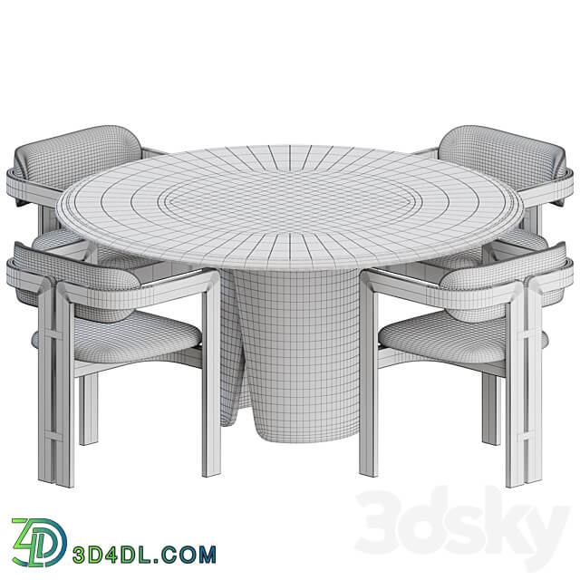 Table Chair Dinning Set by Gallotti Radice