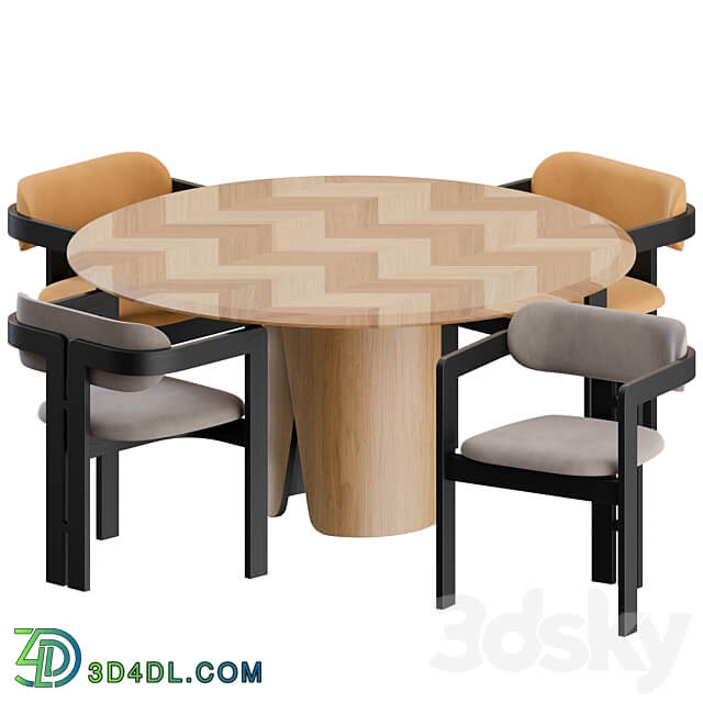 Table Chair Dinning Set by Gallotti Radice