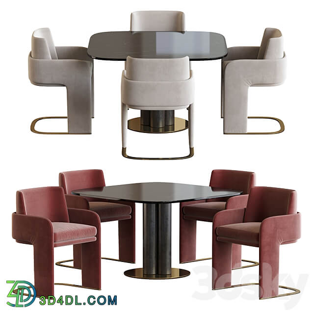 Table Chair Odisseia Chair and Goya Arflex Table