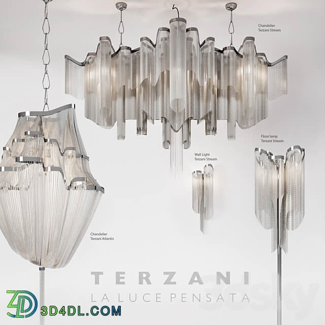 Set lamps Terzani Pendant light 3D Models